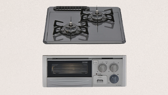 グリル付きガスコンロ